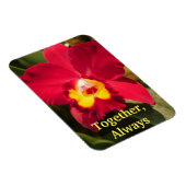 Flexibel magneet met aangepast rood en geel orchid (Rechterzijde)