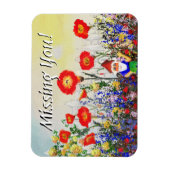 Flexibel magneet met artistieke groet ontbreekt u (Verticaal)