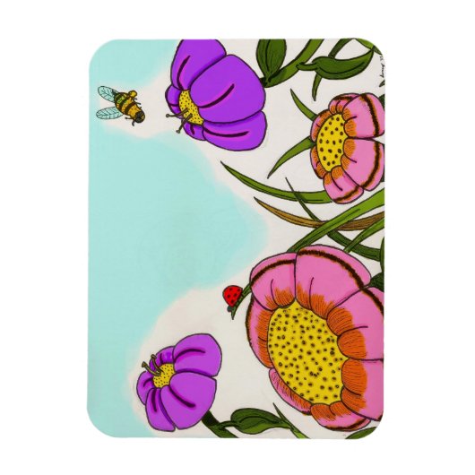 Flexibel magneet met bloem (Verticaal)