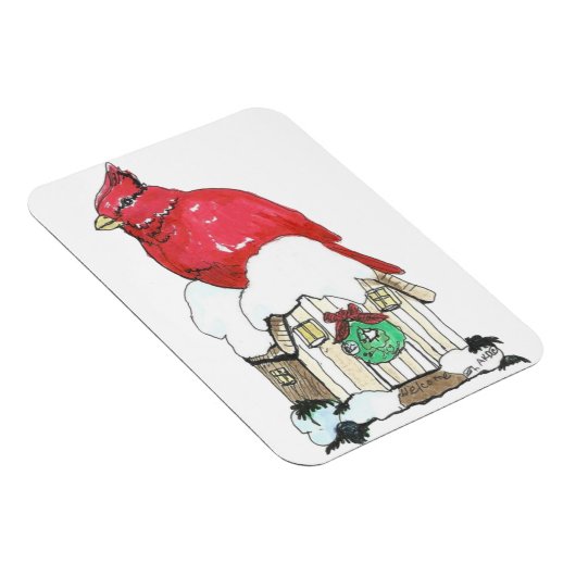 Flexibel magneet met kerstkardinaal (Rechterzijde)