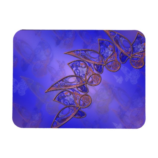 Flexibel magneet met koperbutterflies (Horizontaal)