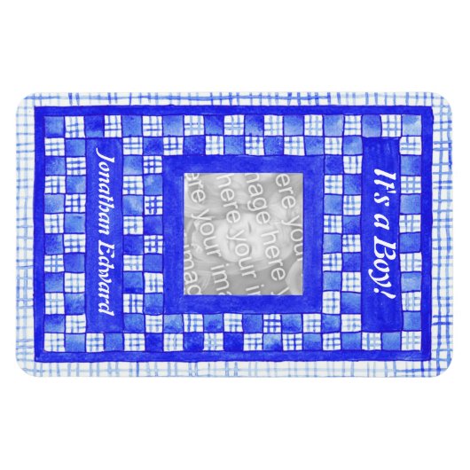 Flexibel magneet met nieuwe babyaankondiging (Horizontaal)