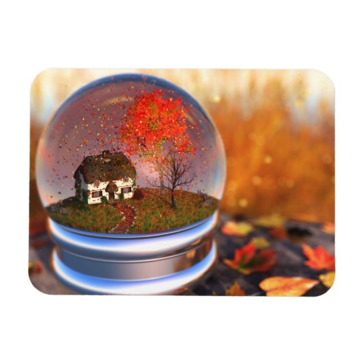 Flexibel magneet met Wereldbol uit leder (Horizontaal)