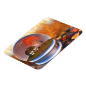 Flexibel magneet met Wereldbol uit leder (Linkerzijde)