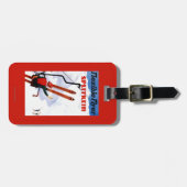 Flexibele brochure in Wooden Skis Promo Bagagelabel (Voorkant horizontaal)