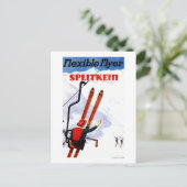 Flexibele brochure in Wooden Skis Promo Briefkaart (Staand voorkant)