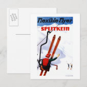 Flexibele brochure in Wooden Skis Promo Briefkaart (Voorkant / Achterkant)