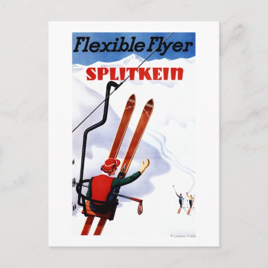 Flexibele brochure in Wooden Skis Promo Briefkaart (Voorkant)