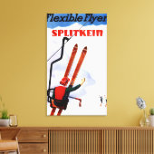 Flexibele brochure in Wooden Skis Promo Canvas Afdruk (Insitu (Woonkamer))