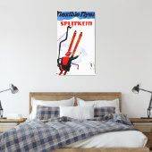 Flexibele brochure in Wooden Skis Promo Canvas Afdruk (Insitu (Slaapkamer))