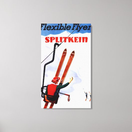 Flexibele brochure in Wooden Skis Promo Canvas Afdruk (Voorkant)