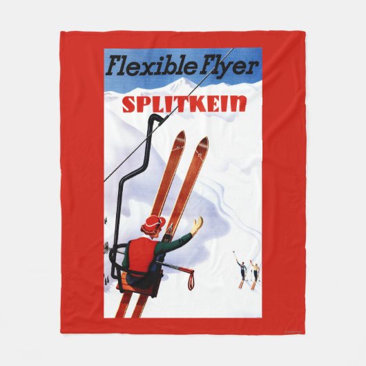 Flexibele brochure in Wooden Skis Promo Fleece Deken (Voorkant)