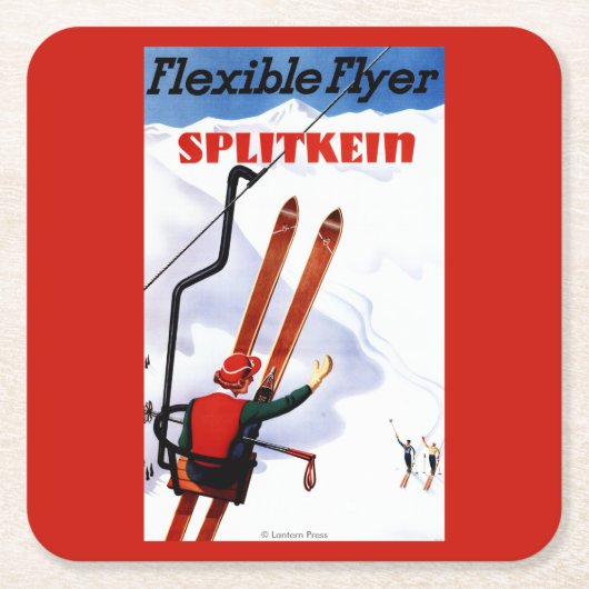 Flexibele brochure in Wooden Skis Promo Kartonnen Onderzetters (Voorkant)