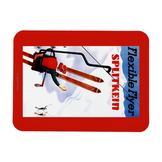 Flexibele brochure in Wooden Skis Promo Magneet (Horizontaal)