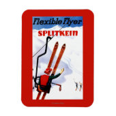 Flexibele brochure in Wooden Skis Promo Magneet (Verticaal)