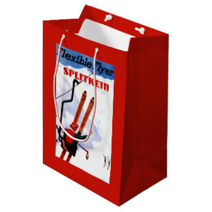 Flexibele brochure in Wooden Skis Promo Medium Cadeauzakje