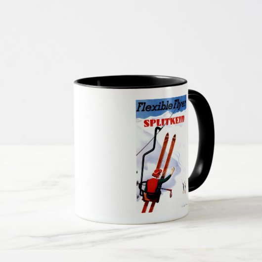 Flexibele brochure in Wooden Skis Promo Mok (Voorkant rechts)