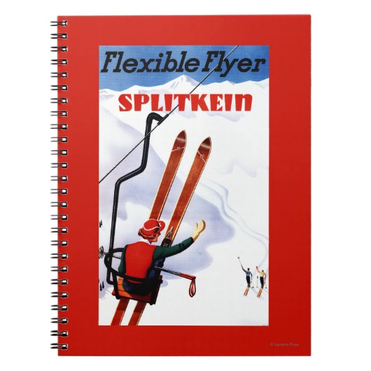 Flexibele brochure in Wooden Skis Promo Notitieboek (Voorkant)