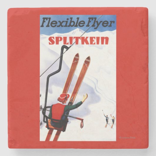 Flexibele brochure in Wooden Skis Promo Stenen Onderzetter (Voorkant)