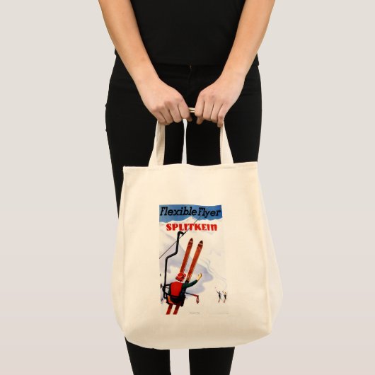 Flexibele brochure in Wooden Skis Promo Tote Bag (Voorkant (product))