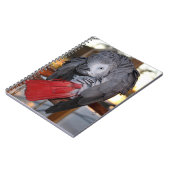 Flexibele Congo-Afrikaanse grijze papegaai met rod Notitieboek (Linkerzijde)