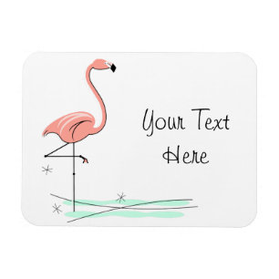 Flexibele Flamingo Ocean Side Text Magneet