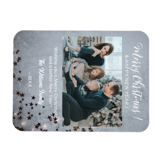 Flexibele foto met elegant kerstfeest magneet (Horizontaal)