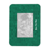 Flexibele fotomagneet - groene mozaïekrand magneet (Verticaal)