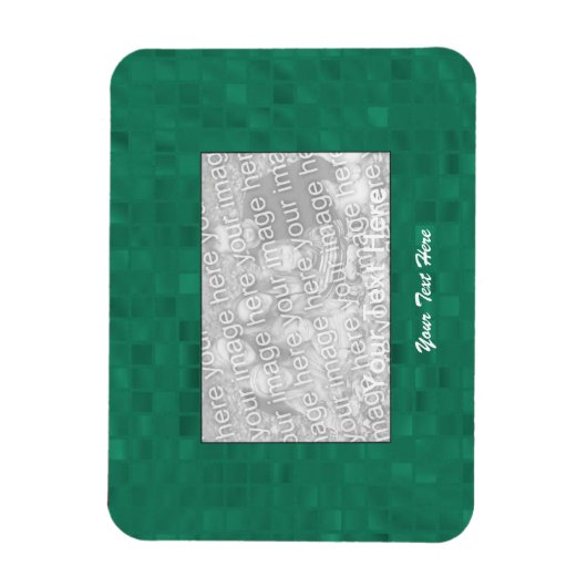 Flexibele fotomagneet - groene mozaïekrand magneet (Verticaal)