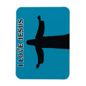 Flexibele fotomagneet  ik hou van Jezus  Magneet (Verticaal)