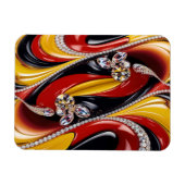 Flexibele fotomagneet met Belgische kleuren Magneet (Horizontaal)