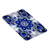 Flexibele fotomagneet met blauw-witte kleuren magneet (Rechterzijde)