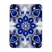 Flexibele fotomagneet met blauw-witte kleuren magneet (Verticaal)