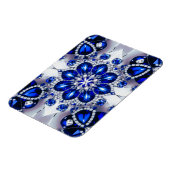 Flexibele fotomagneet met blauw-witte kleuren magneet (Linkerzijde)