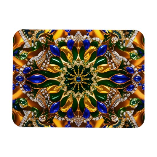 Flexibele fotomagneet met Brazilië Kleuren Magneet (Horizontaal)