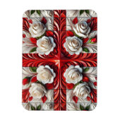 Flexibele fotomagneet met Engelse Rozen Design Magneet (Verticaal)