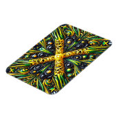Flexibele fotomagneet met Jamaicaanse kleuren Magneet (Linkerzijde)