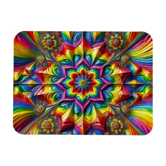 Flexibele fotomagneet met LGBTQ-kleuren Magneet (Horizontaal)