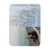 Flexibele fotomagneet met modern script voor bruil magneet (Verticaal)