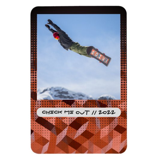 Flexibele fotomagneet met moderne aangepaste onder magneet (Verticaal)