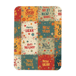 Flexibele fotomagneet met nieuwjaarsvibe magneet