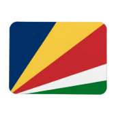 Flexibele fotomagneet met Seychellen kleuren Magneet (Horizontaal)