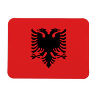 Flexibele fotomagneet met vlag van Albanië