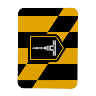 Flexibele fotomagneet met vlag van Baltimore Magneet