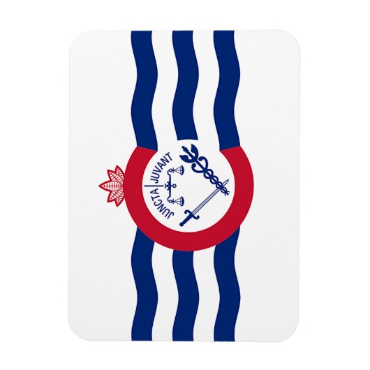 Flexibele fotomagneet met vlag van Cincinnati Magneet (Verticaal)