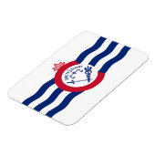 Flexibele fotomagneet met vlag van Cincinnati Magneet (Linkerzijde)