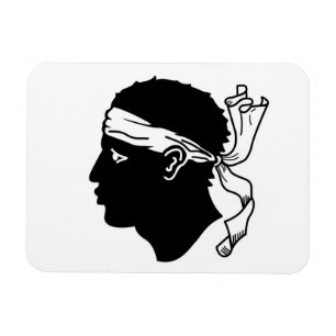 Flexibele fotomagneet met vlag van Corsica Magneet