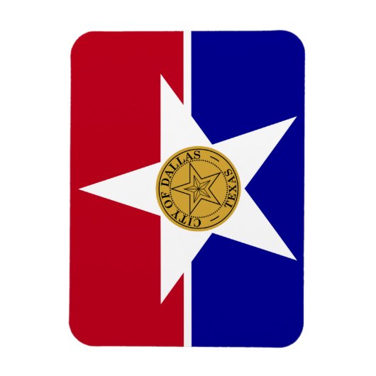 Flexibele fotomagneet met vlag van Dallas Magneet (Verticaal)