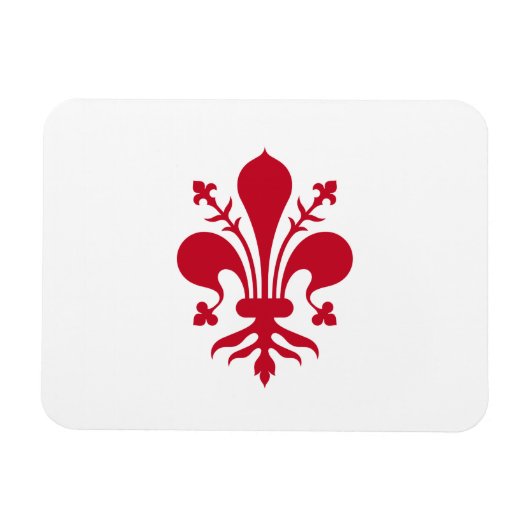 Flexibele fotomagneet met vlag van Florence Magneet (Horizontaal)