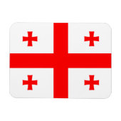 Flexibele fotomagneet met vlag van Georgië Magneet (Horizontaal)